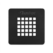 Griglia per piatto doccia nero in acciaio inox quadrata 12,5x12,5 cm