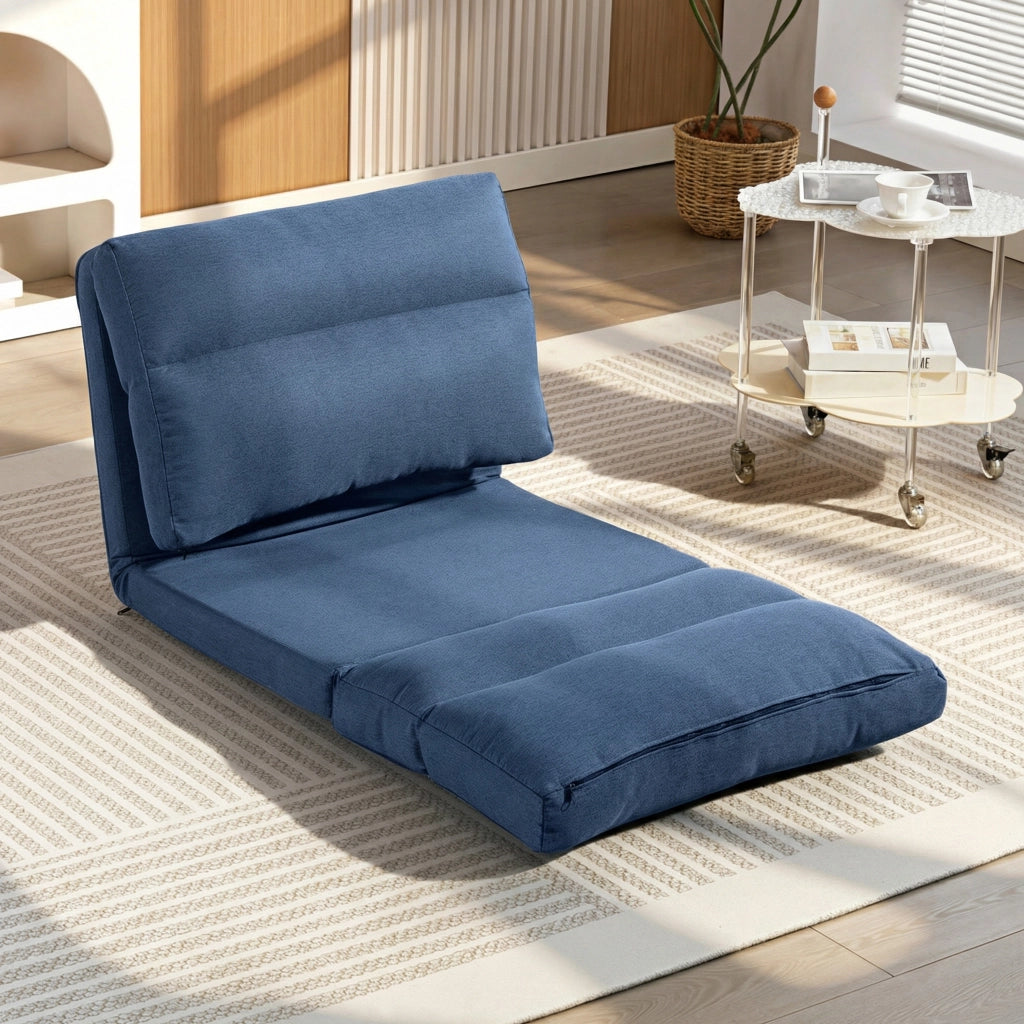 Poltrona letto reclinabile ¨C Minimal ¨C Tessuto blu scuro 70x72x56 cm