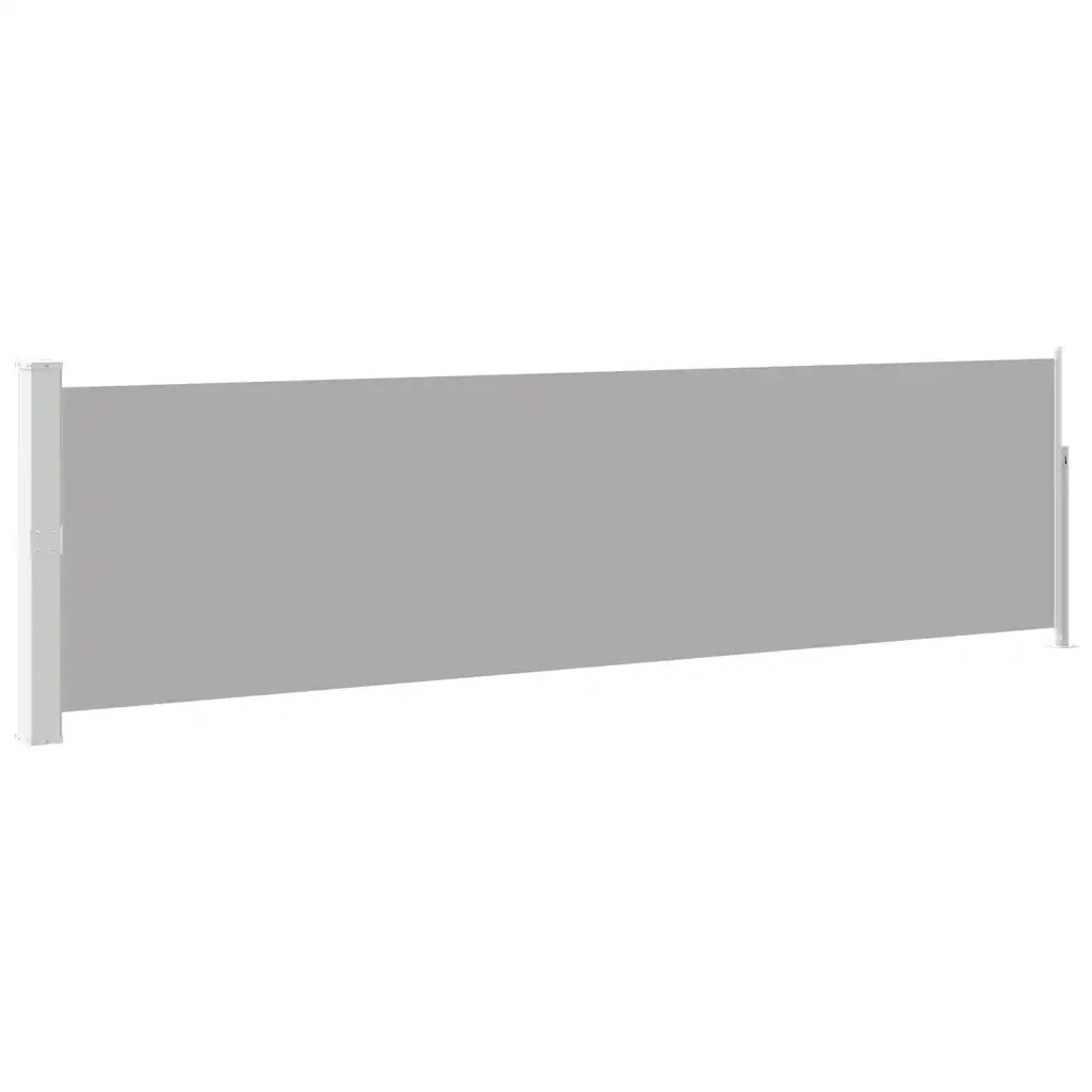 Tenda Laterale Retrattile per Patio 140x514 cm Grigia 48398