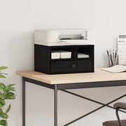 Supporto per Stampante con cassetto Rovere Nero 40 x 32 x 24 cm