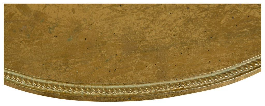 Biscottini Mensola in legno finitura foglia oro anticato Made in Italy L45xPR12,5xH14 cm