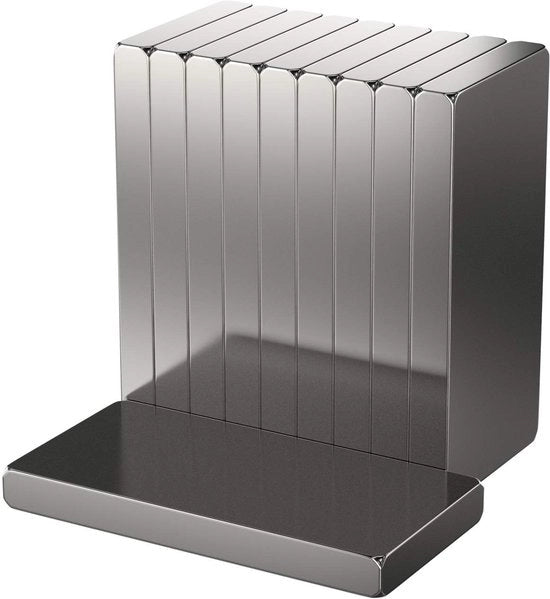 10 pezzi di magnete neodymium - argento - 20x10x2mm extra forti rettangolari - attrito 2,1 kg - forti magneti super magneti - magneti di pietra per whiteboard pannelli magnetici strisce magnetiche officina