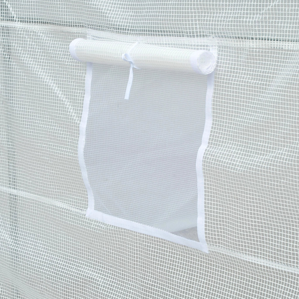 Serra in policarbonato con finestra e porta ¨C zephmum ¨C 350x200x200 cm bianco