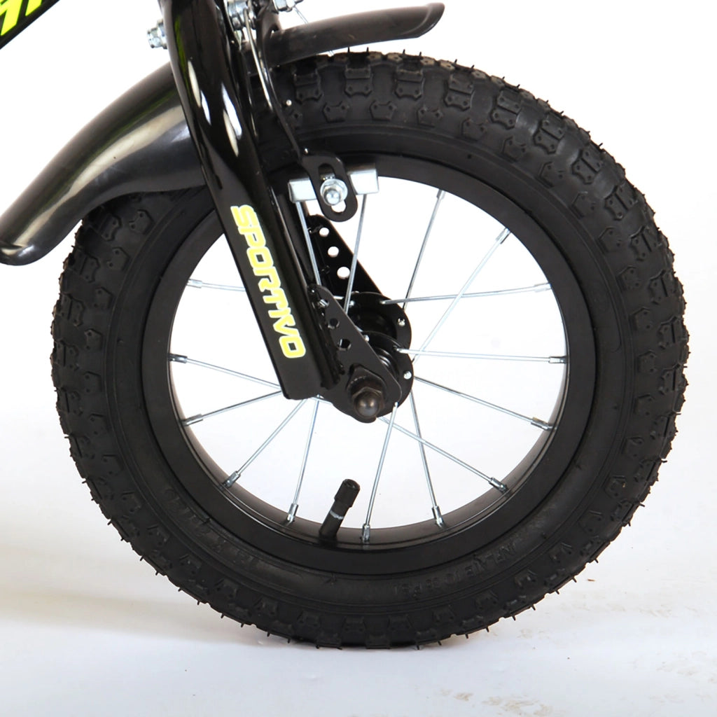 Bicicletta per Bambini 14" Stabilizzatori e Freni Caliper Giallo