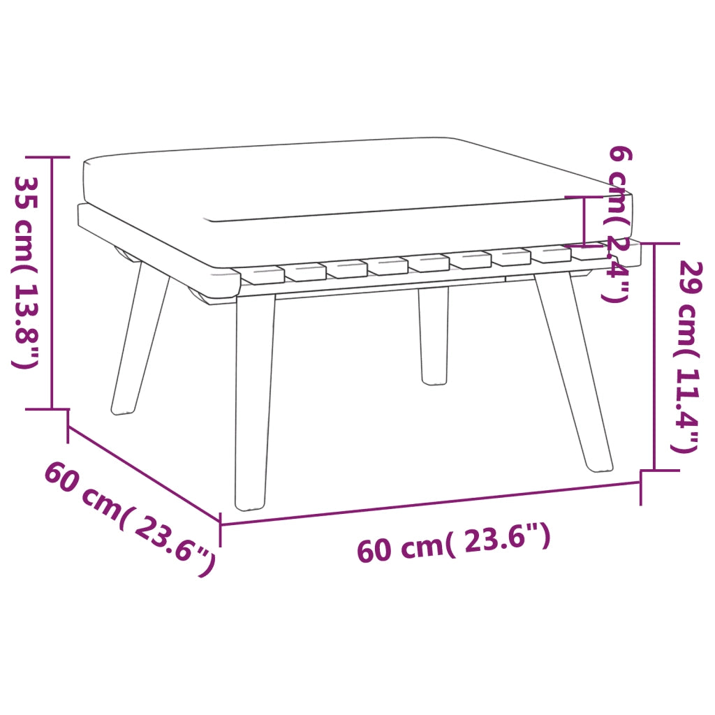 Set Divani da Giardino 7 pz con Cuscini in Massello di Acacia cod mxl 38192