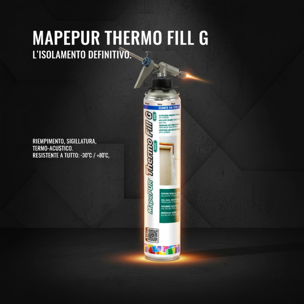 Mapepur thermo fill g schiuma poliuretanica per isolamento e riempimento 750 ml