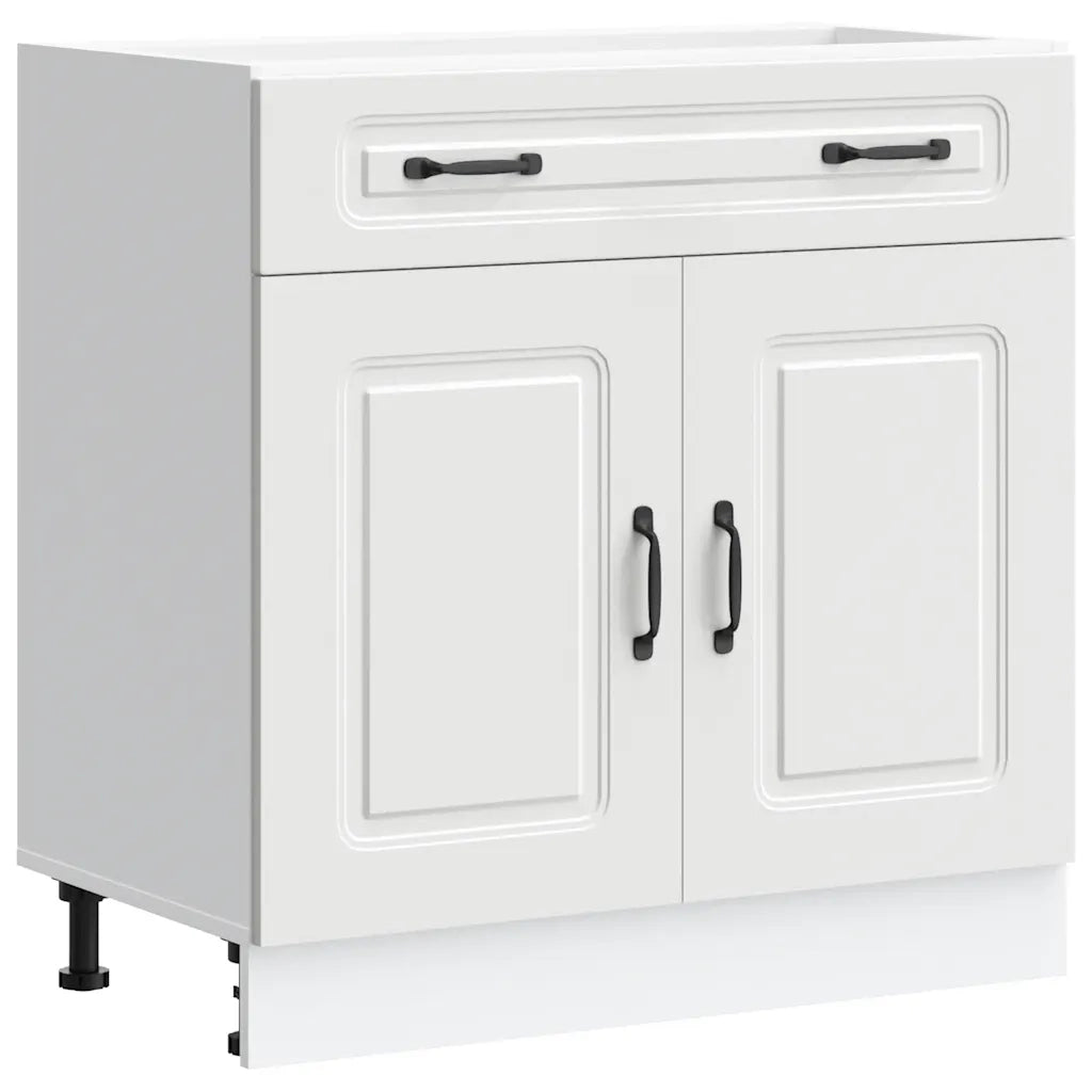 Base da Cucina-Mobile Base da Cucina Kalmar Bianco in Legno Multistrato 367562