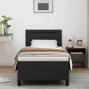 Letto a molle con materasso Nero 90 x 190 cm Pelle sintetica 3339028