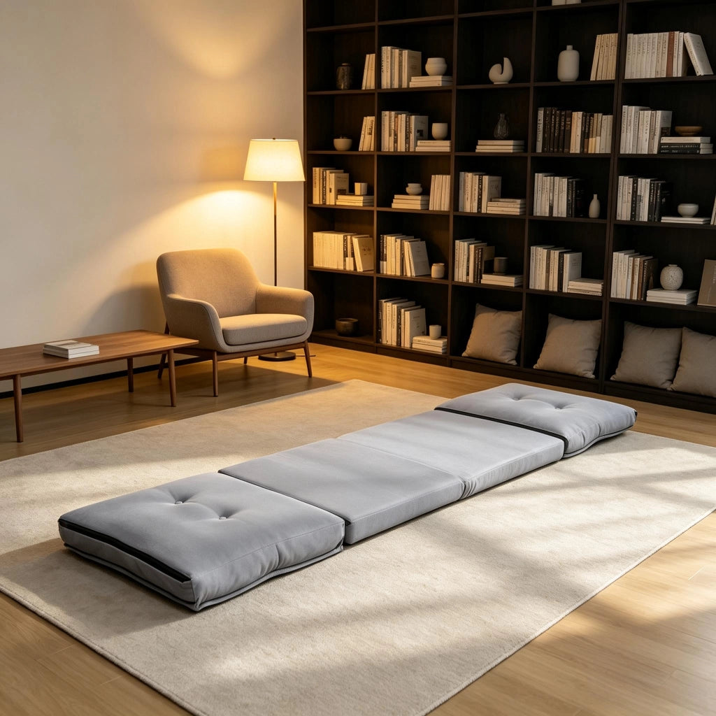 POLTRONA PIEGHEVOLE 59 cm Velluto Grigio