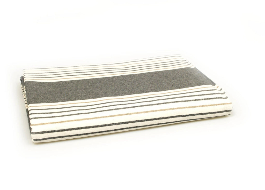Telo Arredo Granfoulard Copritutto Cotone Made Italy Vari Disegni Arredatutto Copriletto Multiuso - 2 Piazze - Righine Grigio