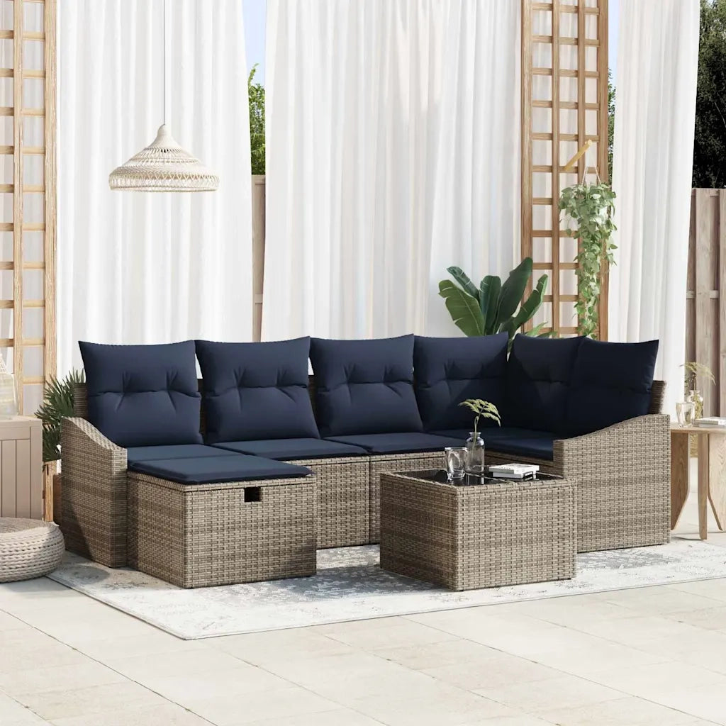Set di divani con cuscino 3 pcs polyrattan 3360626