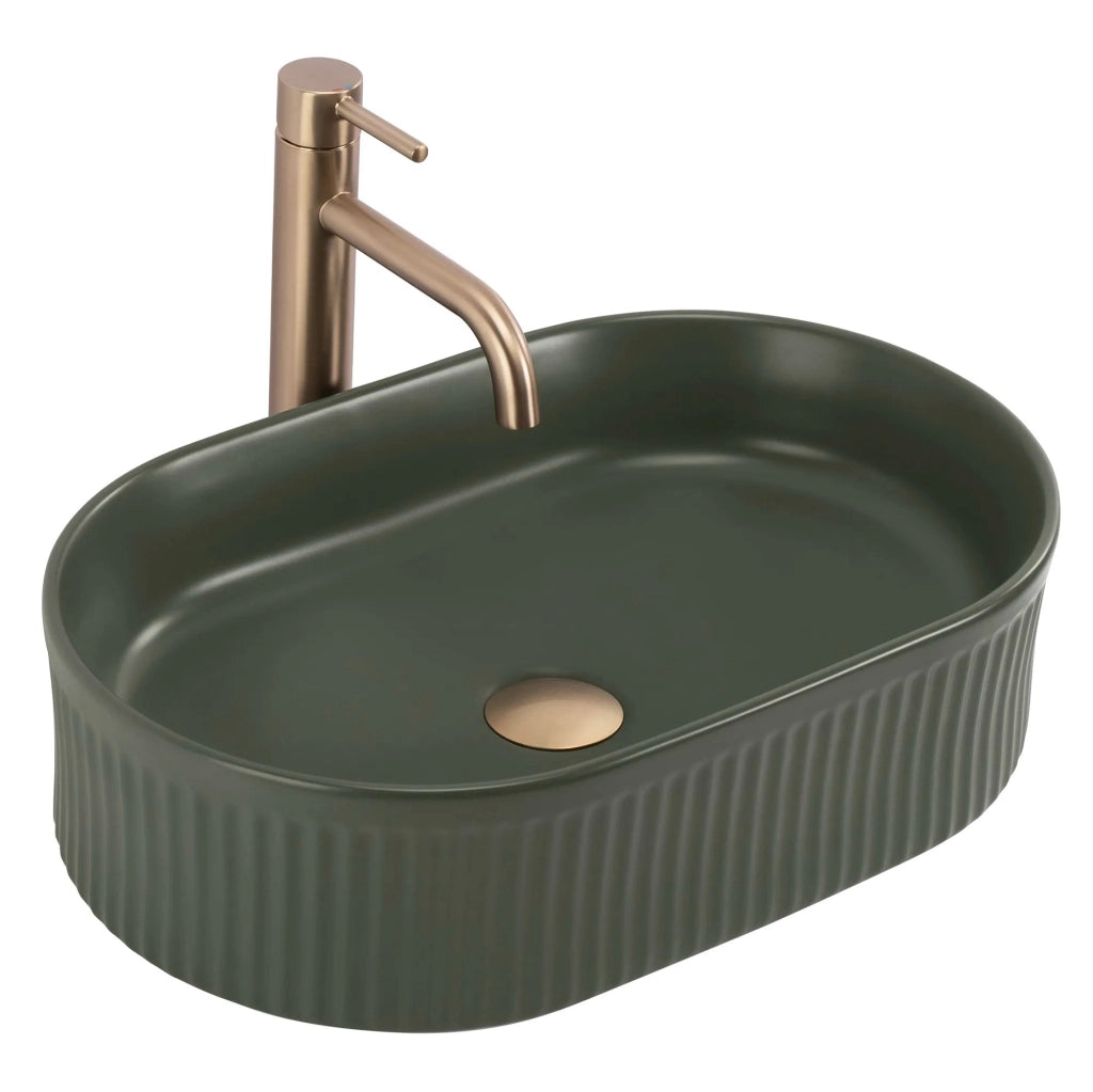 Lavabo Da Appoggio Rea Vanda Olive Matt