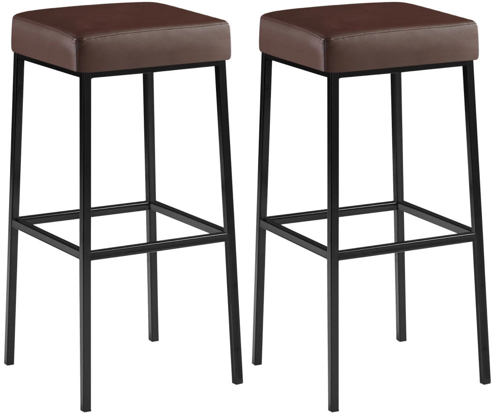 Set 2 sgabelli bar Montreal in similpelle marrone,nero