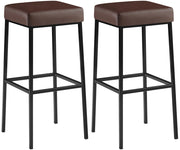 Set 2 sgabelli bar Montreal in similpelle marrone,nero