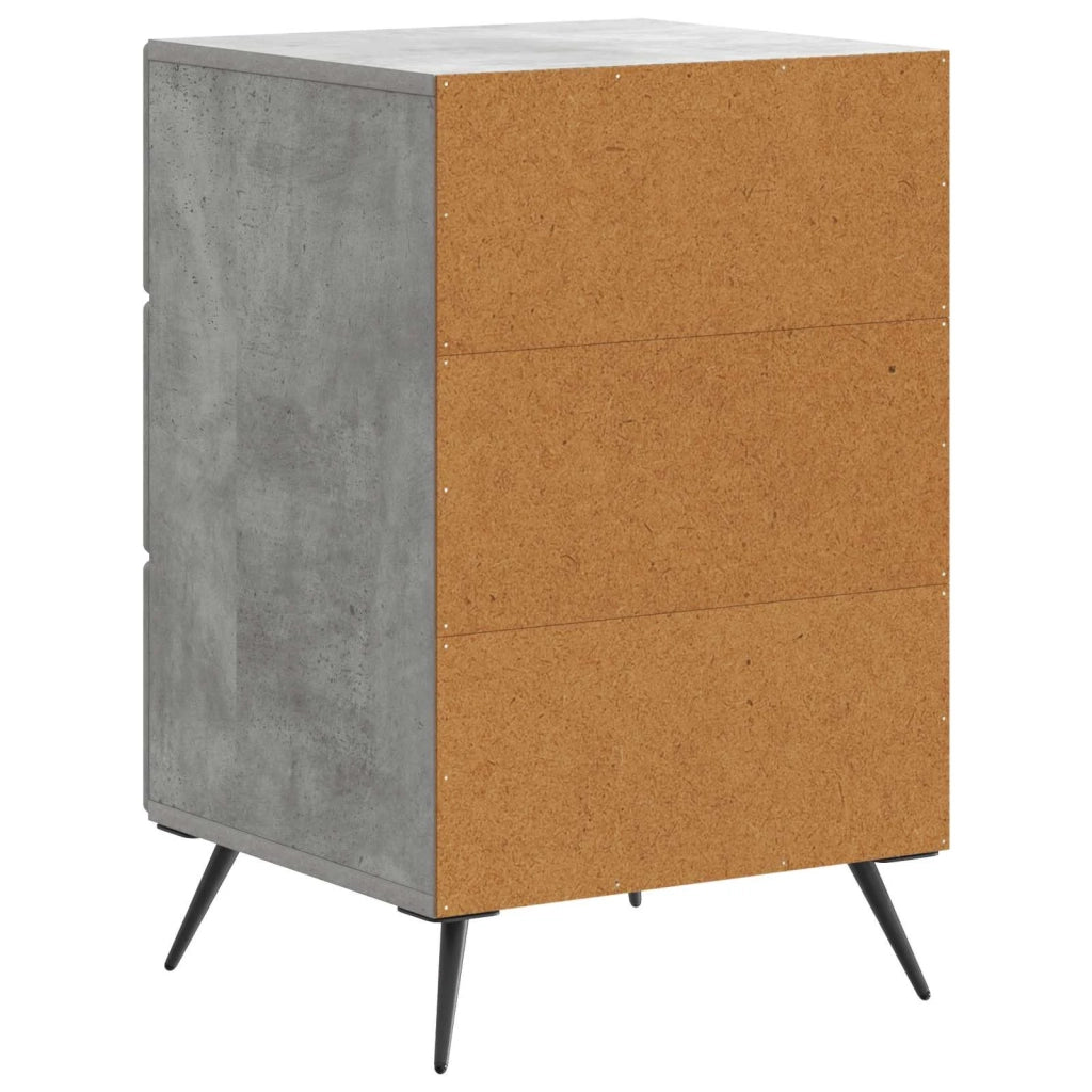 Armadio da Notte con cassetto Grigio Cemento 43 x 41 x 66,5 cm 895478