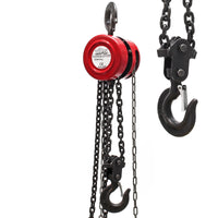 Paranco a catena manuale, max 5000 kg, con catena di 3 m, per sollevamento di carichi pesanti