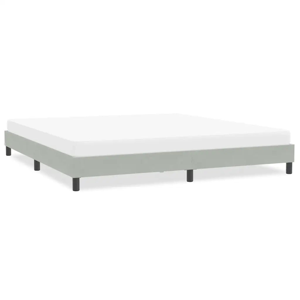 vidaXL Giroletto senza Materasso Grigio Chiaro 200x220 cm Velluto