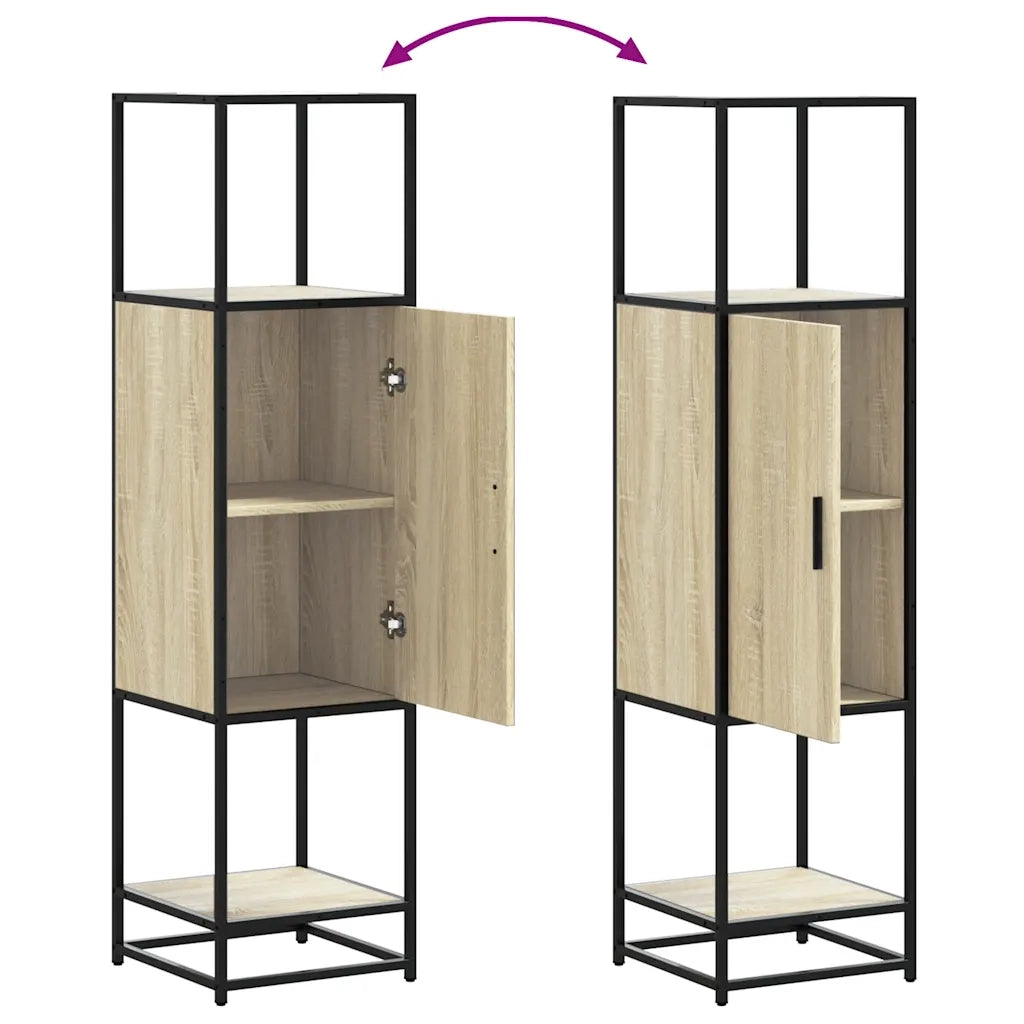 Credenza Rovere Sonoma 35,5x35x139 cm Legno Multistrato Metallo 849035