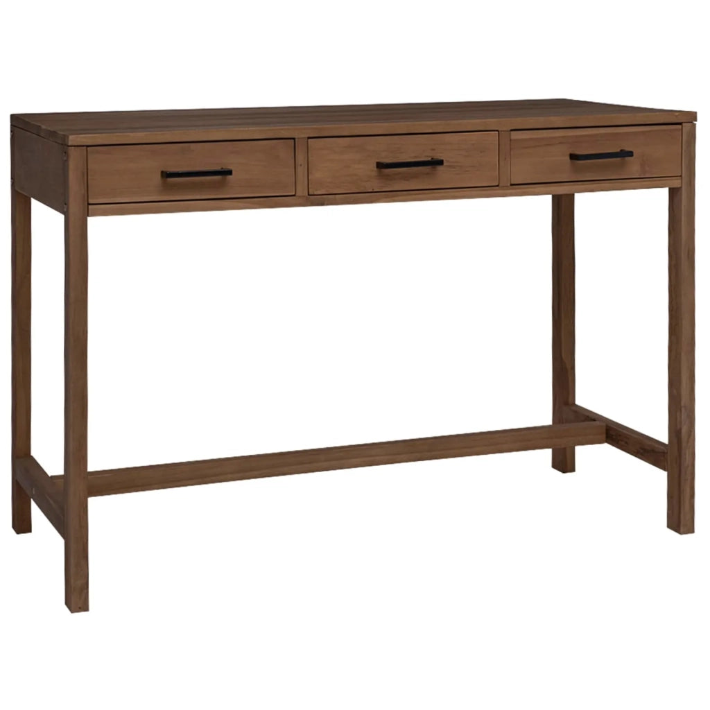 Scrivania con Cassetti Naturale Legno di teak solido 42026904