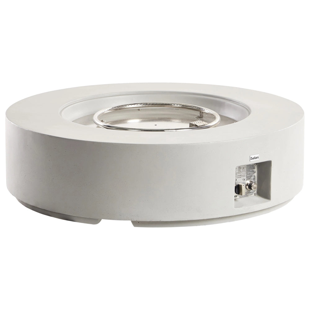 Focolare grigio chiaro 107 x 30 cm GRC Riscaldatore per patio rotondo Accessorio per giardino e patio