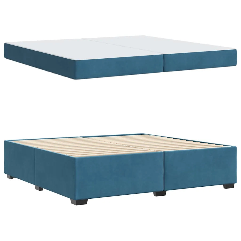 vidaXL Struttura del letto Blu scuro 200 x 200 cm Velluto
