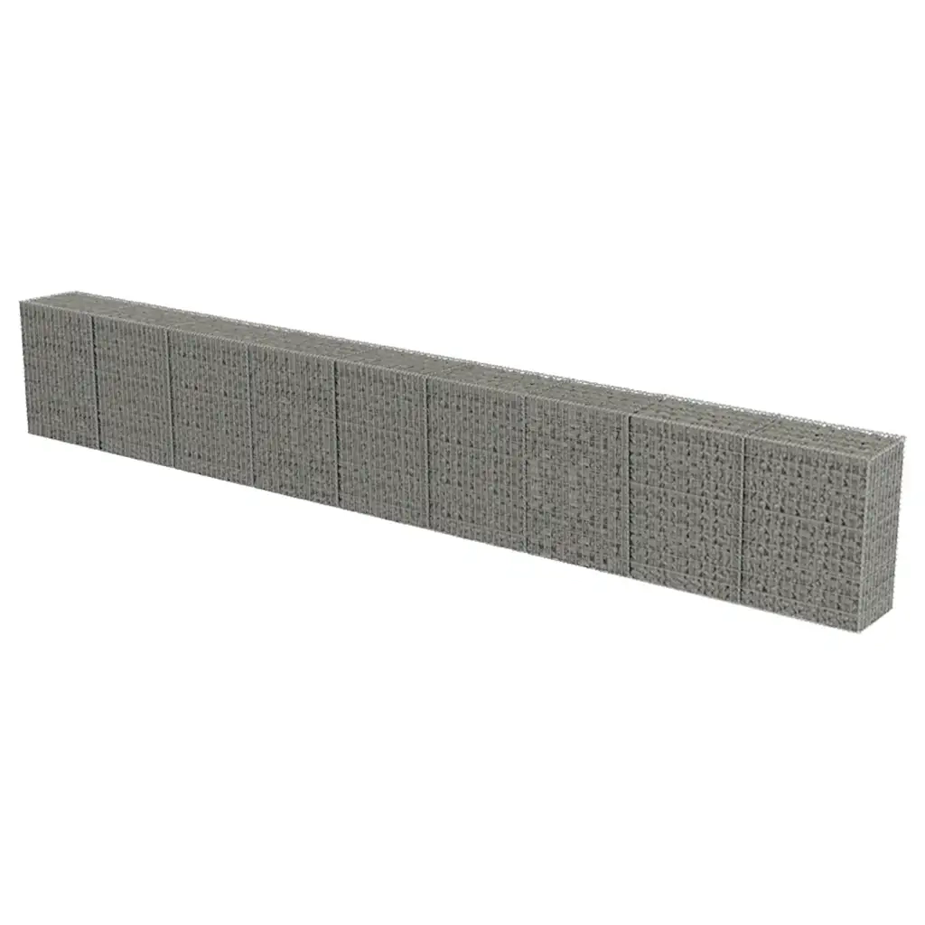 Gabbione in Acciaio Zincato Coperto 900 x 50 x 100 cm 143588