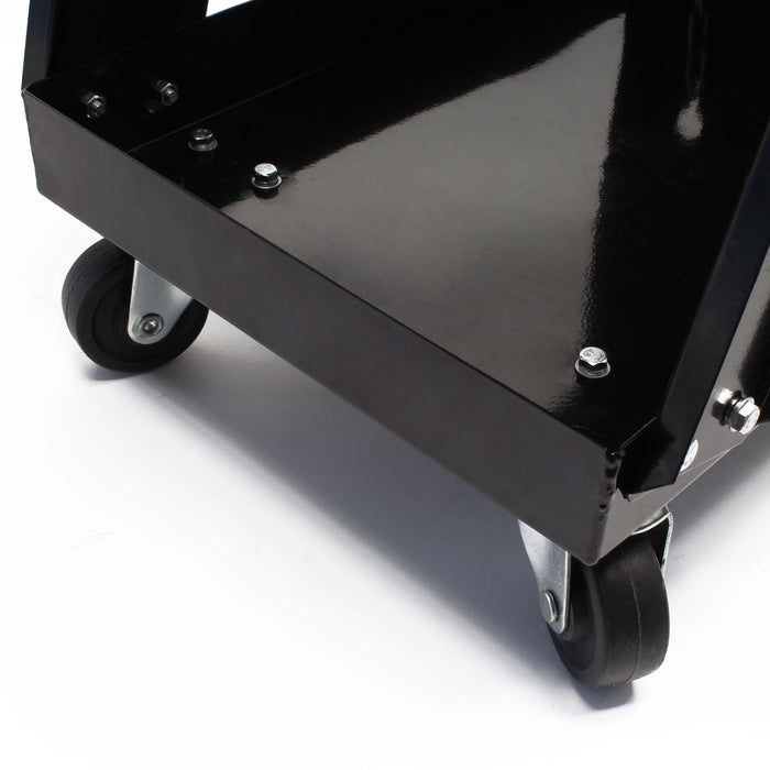 Carrello porta saldatrice max 45 kg, 3 ripiani con vano bombola, Carrello da officina per saldatura