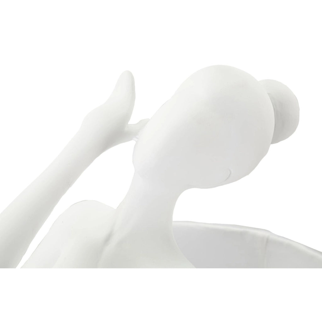 Lampada da Tavolo Ballerina 2, Bianco, Poliresina, 29x25x62,5 cm