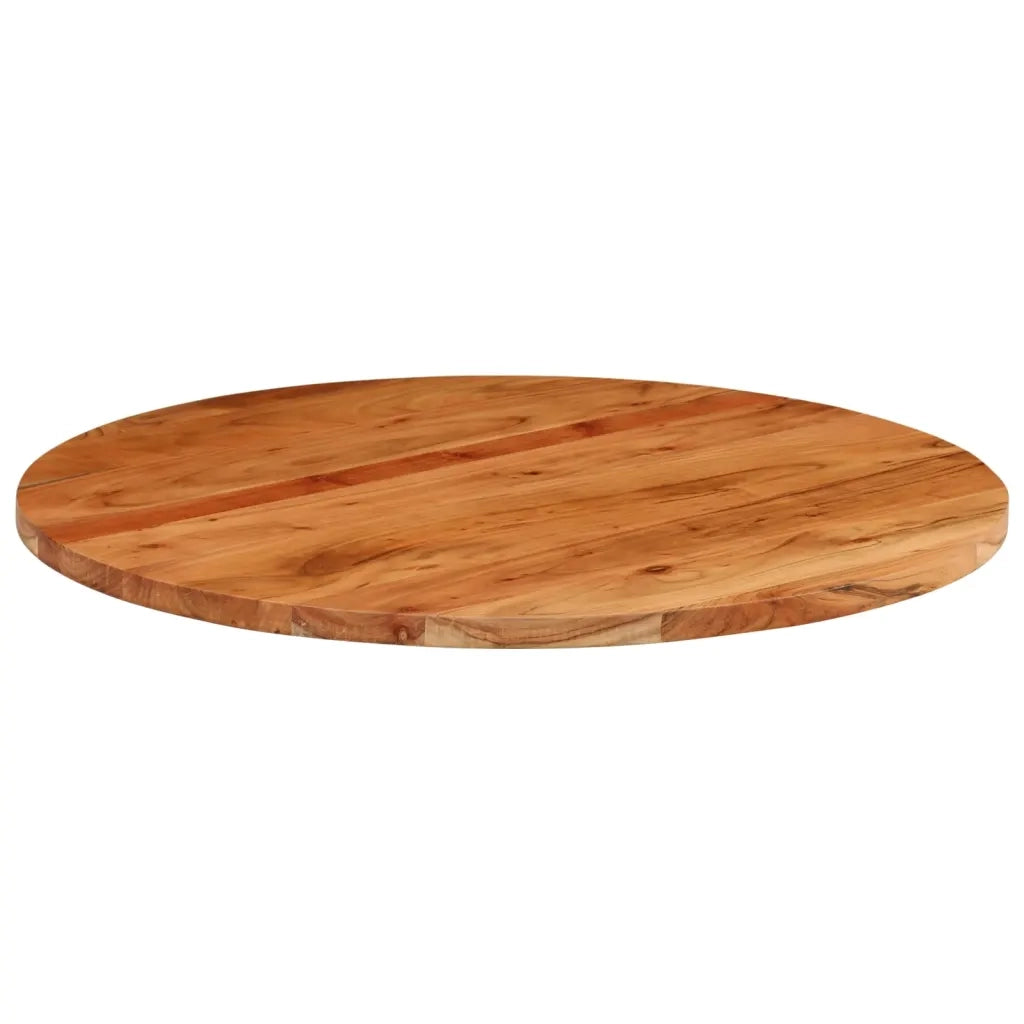 Piano per Tavolo Ø80x3,8 cm Rotondo in Legno Massello di Acacia 370055