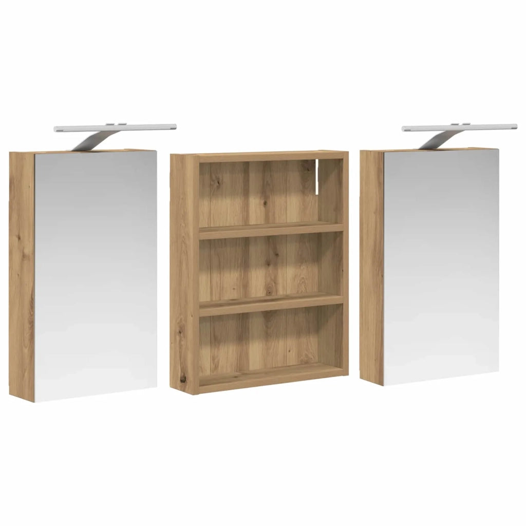 Set di Armadi da Bagno con lo scaffale 3 pcs 100 x 10,5 x 50 cm 3403695