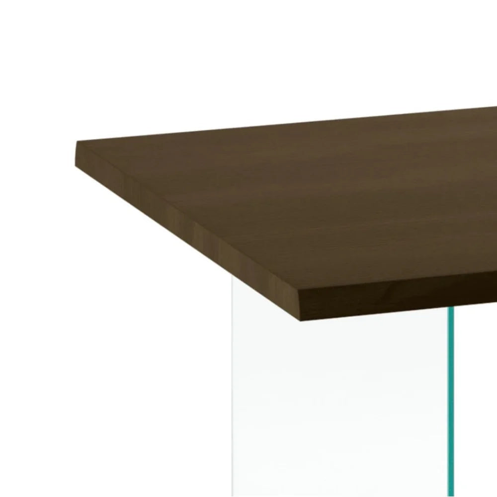 Tavolo da pranzo fisso in legno impiallacciato rovere termocotto Forest 200x100 cm fino a 10 posti Made in Italy | Duzzle