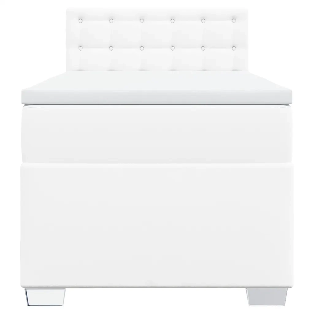 Giroletto a Molle con Materasso Bianco 90x190 cm in Similpelle 3286101