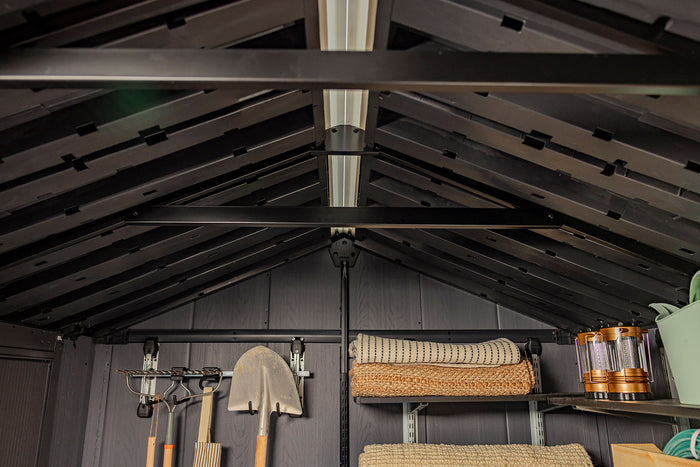 Casetta Box da Giardino Keter Apex 759/975 in Resina Effetto Legno Noce