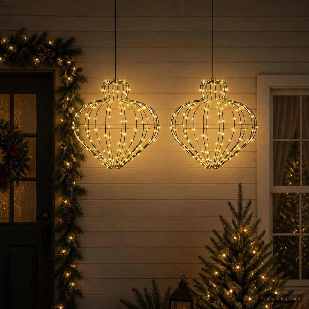 Luce a punta di Natale 2 pz 384 LED Bianco caldo 42049747