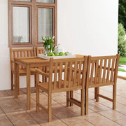 Set da pranzo da giardino 5 pz 140x80 cm in legno massello di teak 3059931