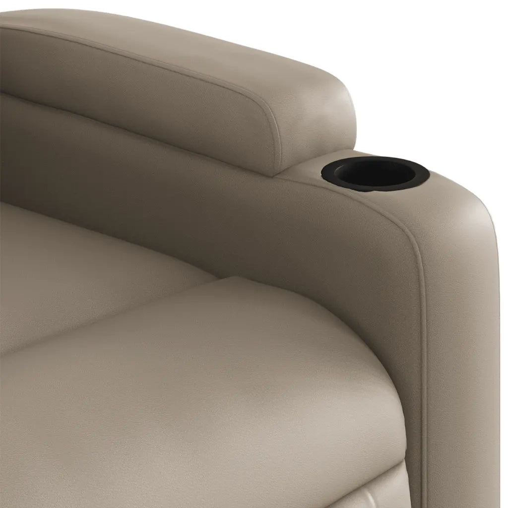 vidaXL Poltrona Reclinabile Cappuccino in Similpelle