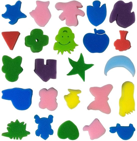 Sfere di pittura da 24 pezzi - Set di pennelli per bambini - Attrezzatura per hobby - Pennelli per bambini - Schiuma sicura - Stimola la creatività - Pennelli per pittura