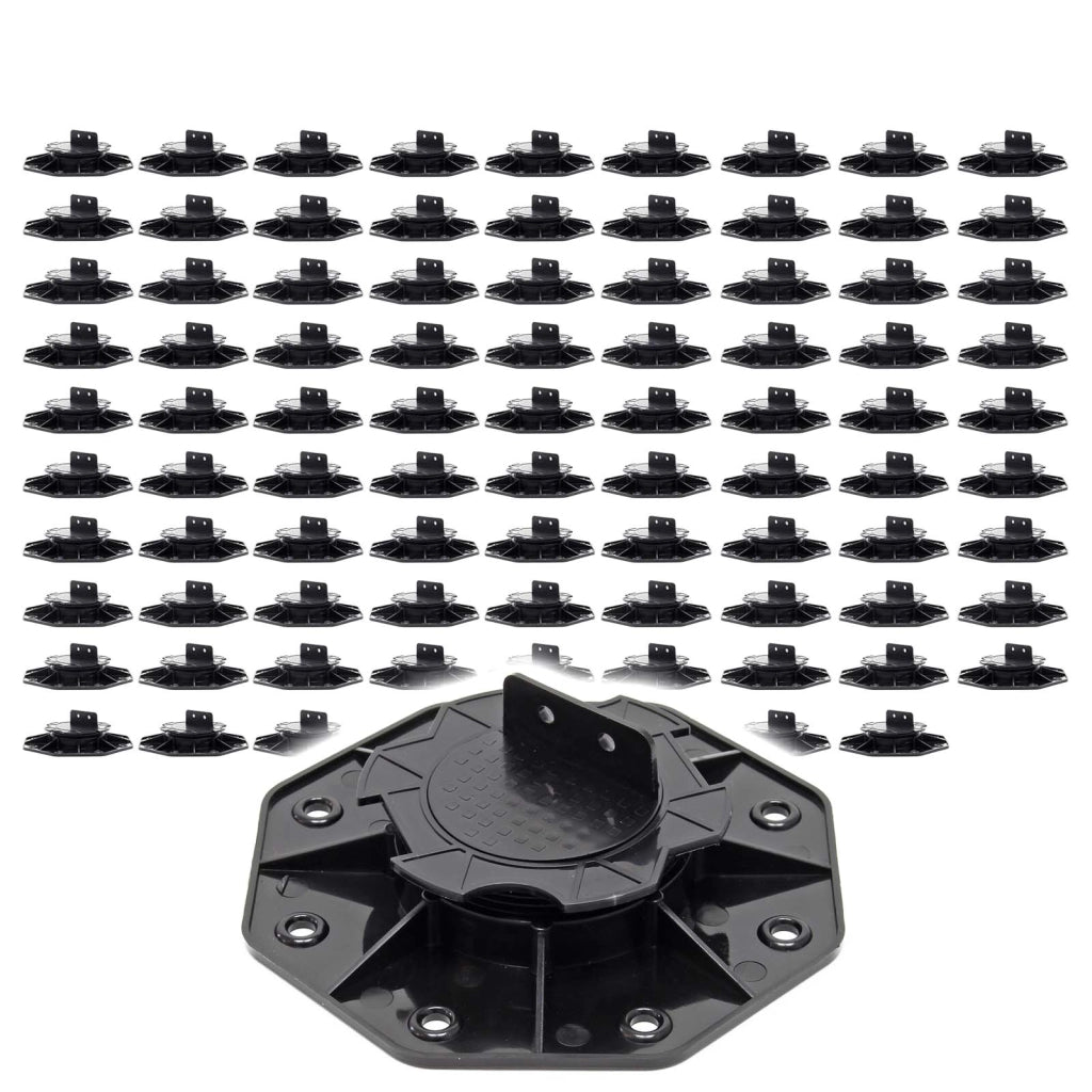 Set 90 supporti per pavimenti galleggianti, Altezza regolabile 18-25mm Max 2700 kg, Piedini per Decking