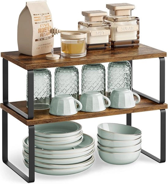 Set di erbe da appendere - set di 4 - telaio metallico - inchiostro nero - stile vintage marrone scuro