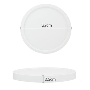 ZMH Lampada da soffitto plafoniera LED rotonda bianca 22cm 15W