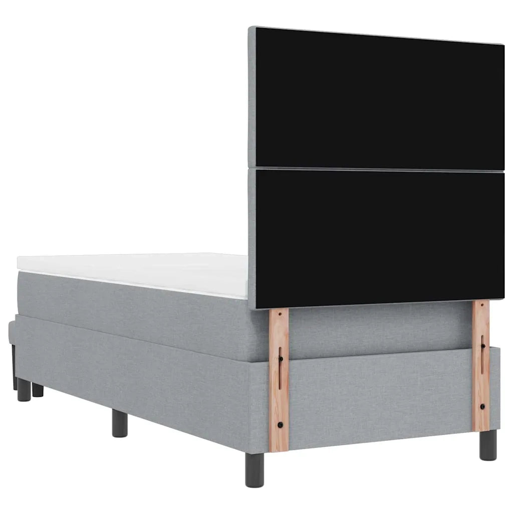 Letto a molle con materasso Grigio chiaro 90 x 200 cm Tessuto 3344114