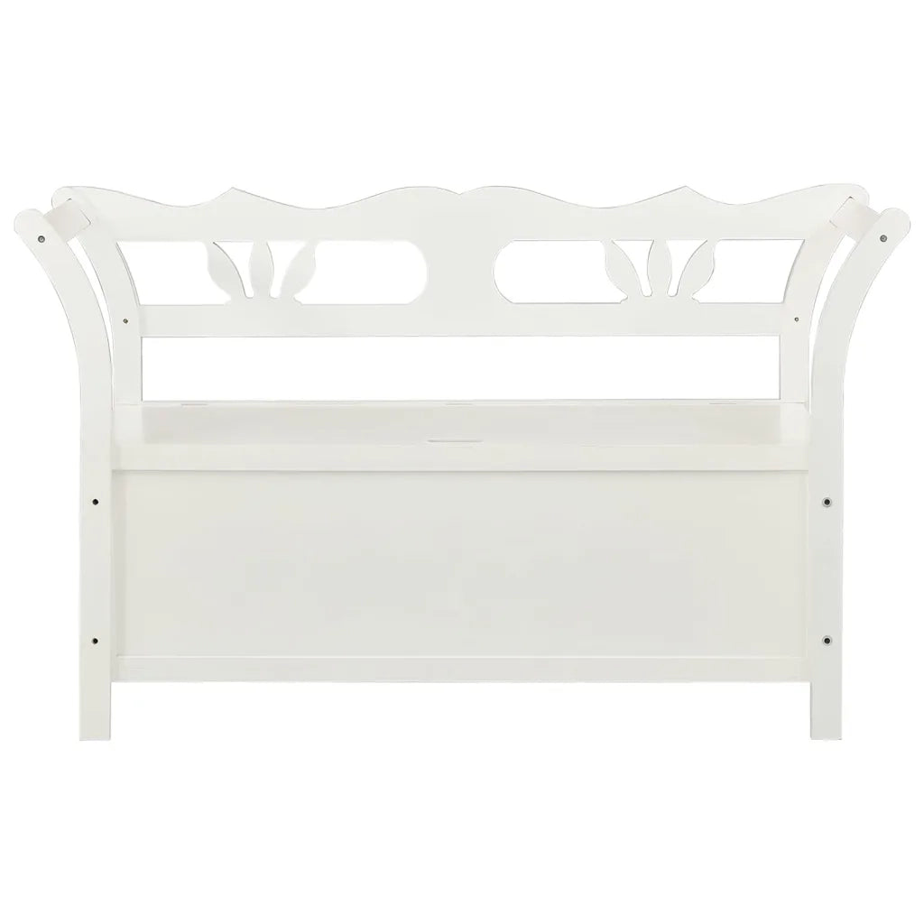 Panca Bianca 107x45x75,5 cm Legno Massello di Abete 351773