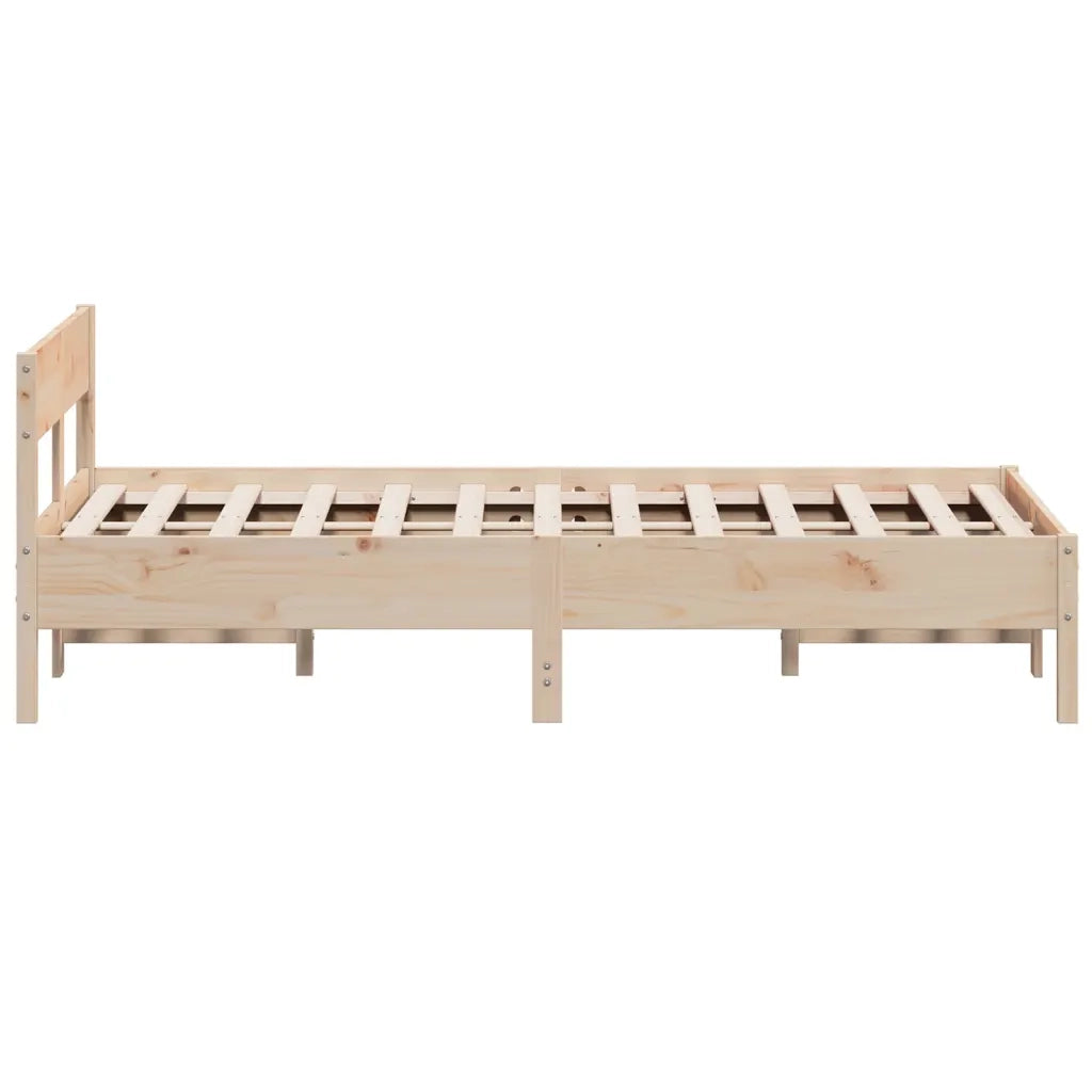 Letto senza Materasso 140x190 cm in Legno Massello di Pino 842766