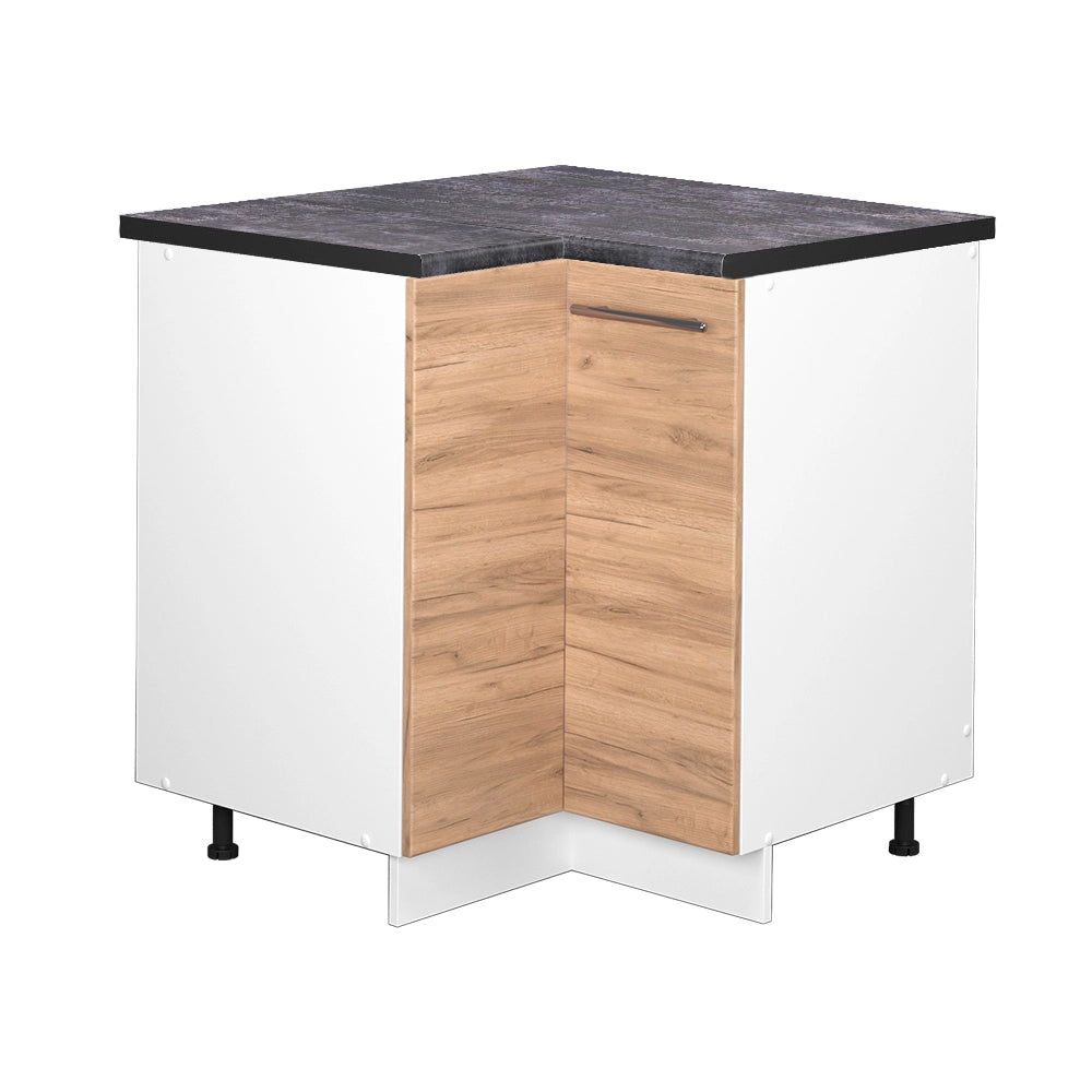 Mobile ad angolo cucina Fame-Line Rovere dorato/Bianco 80.5 cm, PL Antracite Vicco