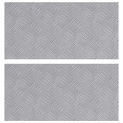Gradini per Scale 2 pz | Tappetini per scale autoadesivi Argento 50 x 25 cm Alluminio