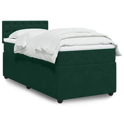 Giroletto a Molle con Materasso Verde Scuro 100x200 cm Velluto 3289977