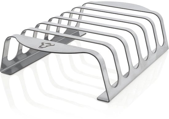 Ribrek in acciaio inossidabile - accessorio barbecue multifunzionale - 1 pezzo - 34x23,5x8,5 cm