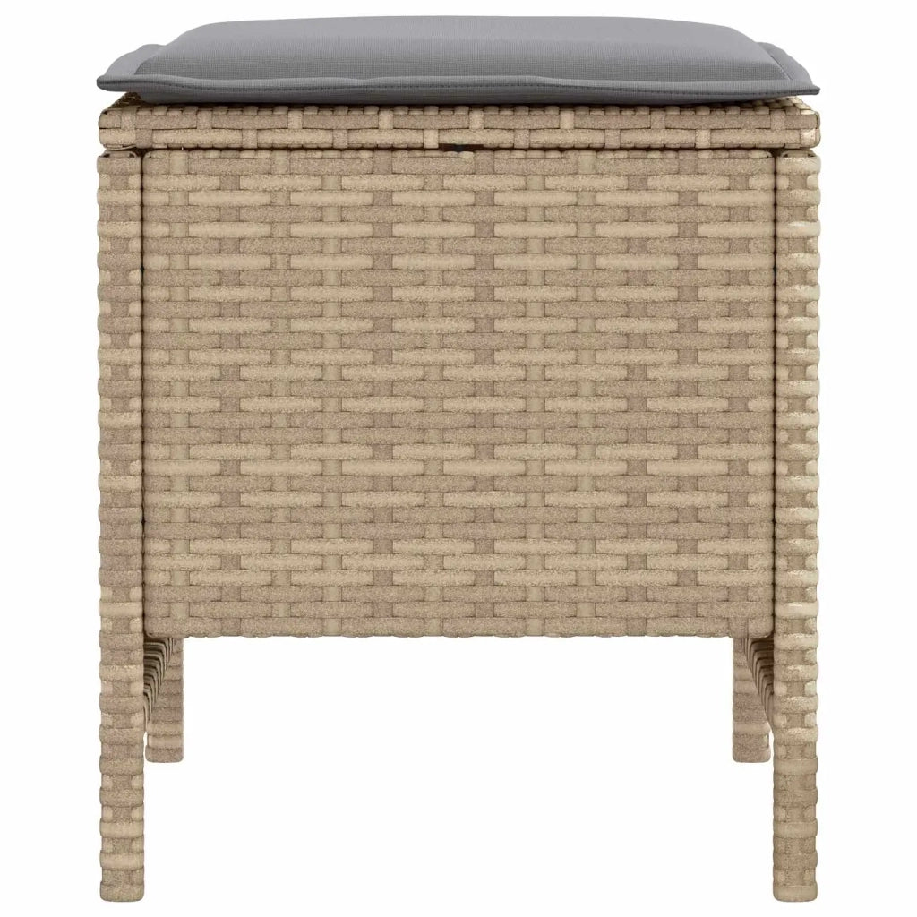 Poggiapiedi da Giardino 2 Pezzo Beige e Grigio Chiaro 42025386