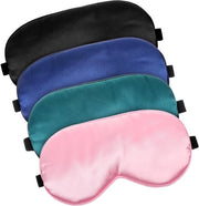 Occhiali da sonno 4 pezzi per uomini e donne - occhiali da sonno in seta con elastico regolabile, bloccanti la luce e respiranti