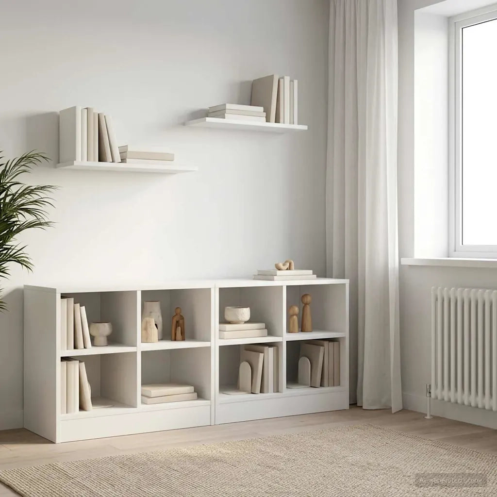 Armadietto per letto 2 pcs Bianco 66 x 33 x 48 cm 893723